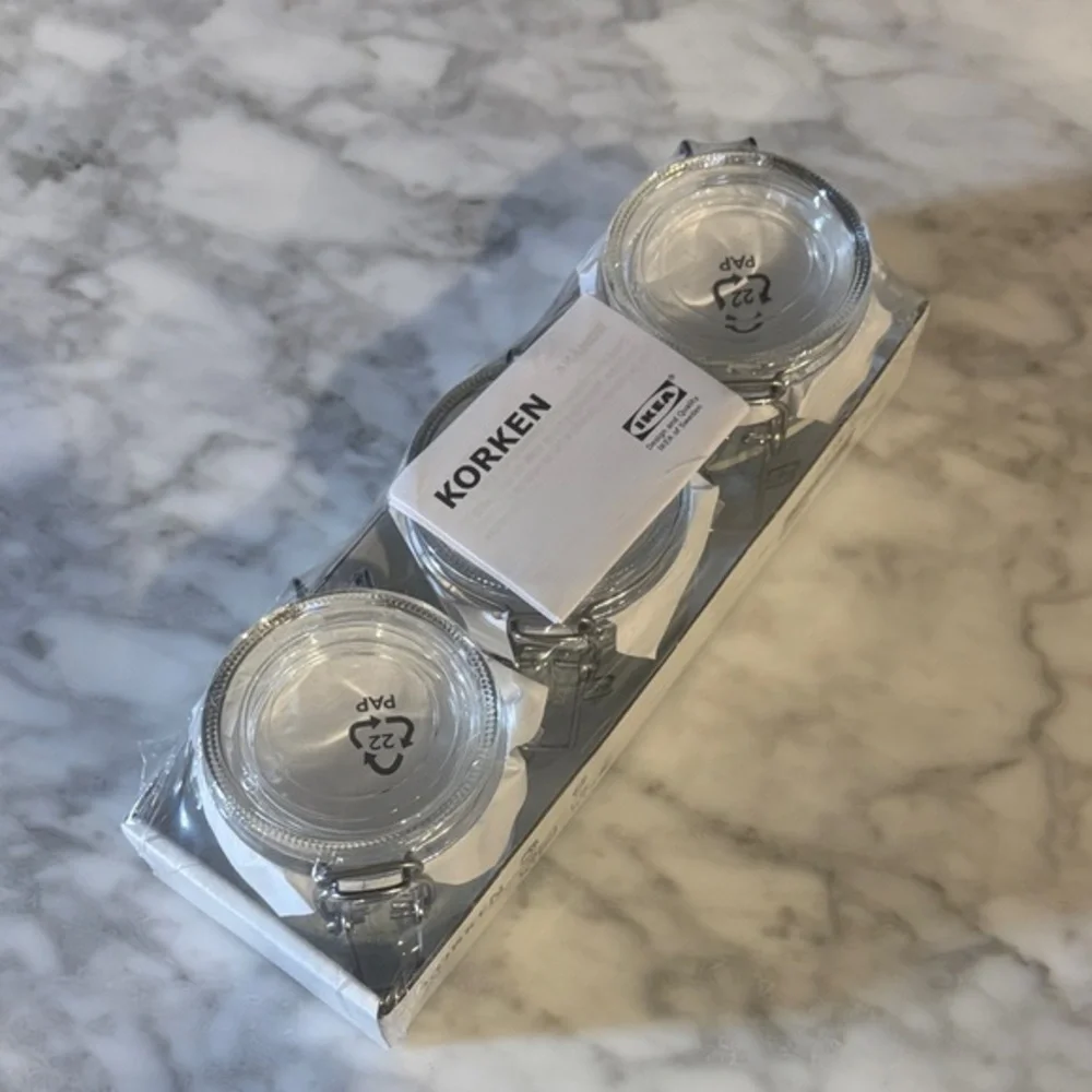 IKEA KORKEN Glass Jar Trio - Transparent